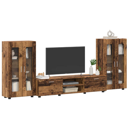 vidaXL TV Cabinet Set FLORIN 3 pcs Old Wood Engineered Wood 3