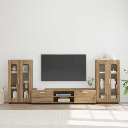 vidaXL TV Cabinet Set FLORIN 3 pcs Artisan Oak Engineered Wood 1