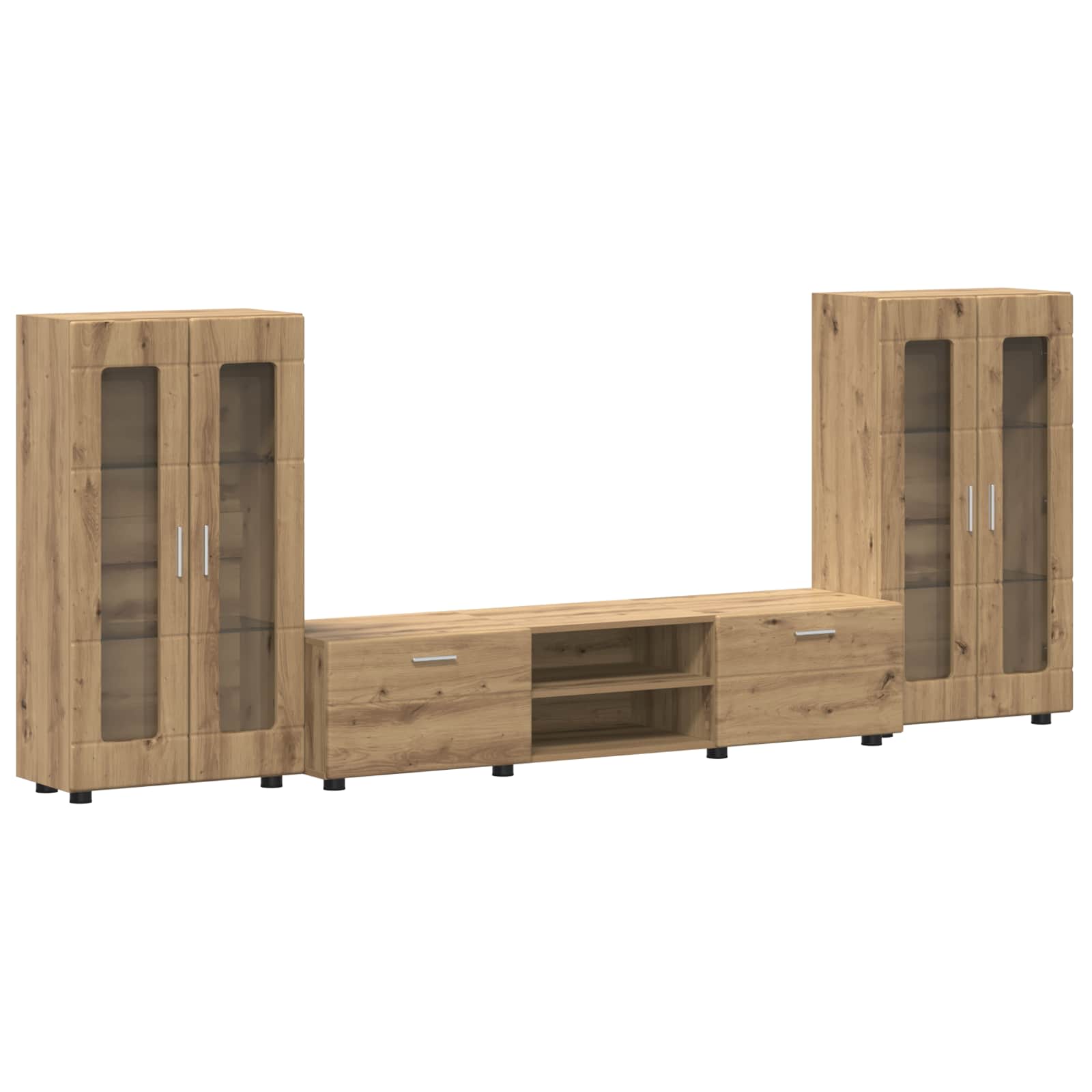 vidaXL TV Cabinet Set FLORIN 3 pcs Artisan Oak Engineered Wood 2