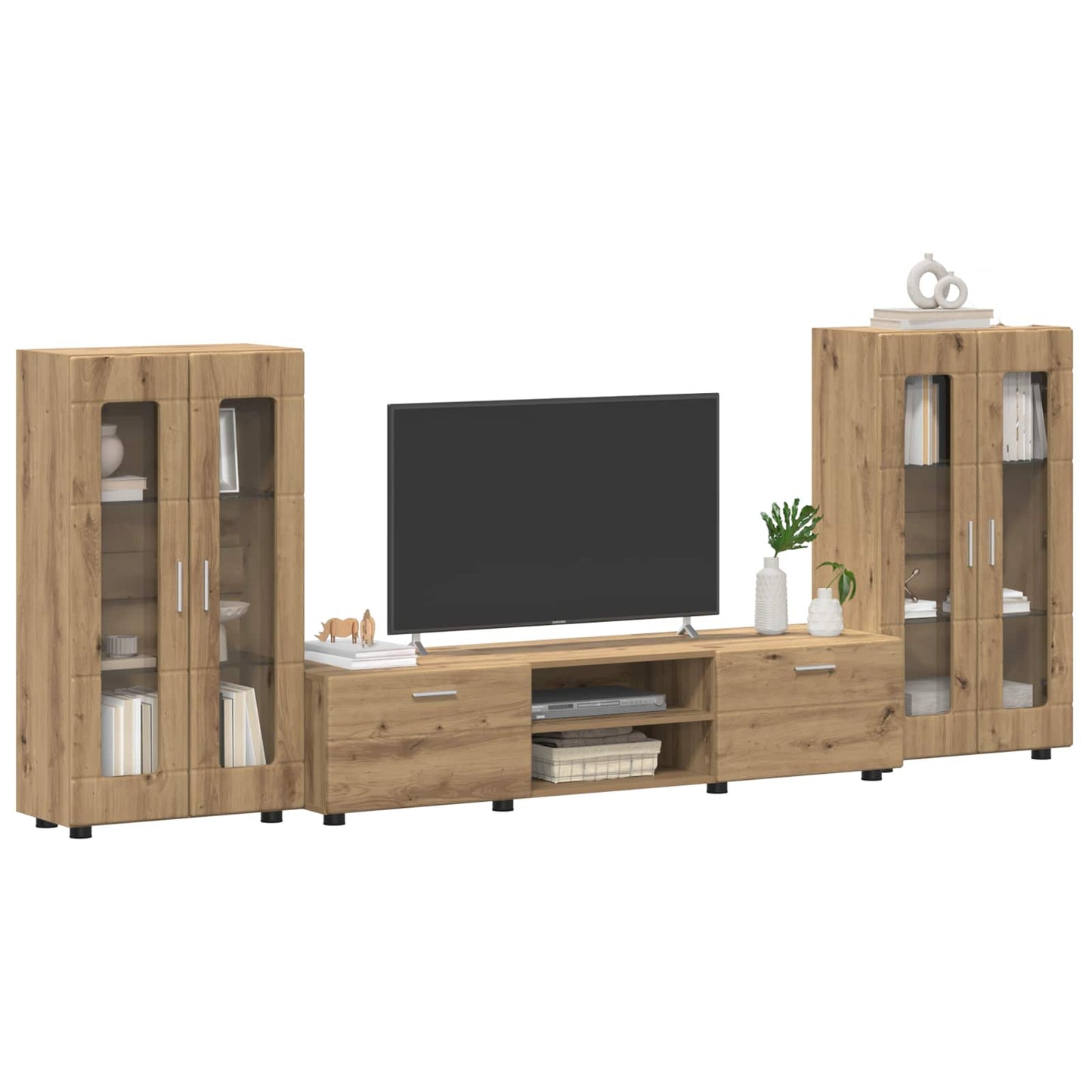 vidaXL TV Cabinet Set FLORIN 3 pcs Artisan Oak Engineered Wood 3