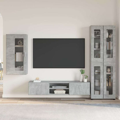 vidaXL TV Cabinet Set FLORIN 3 pcs Concrete Grey Engineered Wood 1