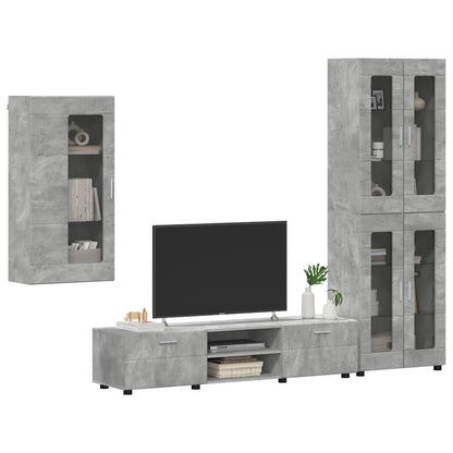 vidaXL TV Cabinet Set FLORIN 3 pcs Concrete Grey Engineered Wood 3