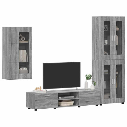 vidaXL TV Cabinet Set FLORIN 3 pcs Grey Sonoma Engineered Wood 3