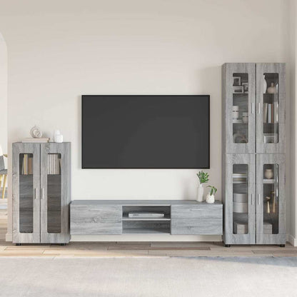 vidaXL TV Cabinet Set FLORIN 3 pcs Grey Sonoma Engineered Wood 1