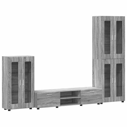 vidaXL TV Cabinet Set FLORIN 3 pcs Grey Sonoma Engineered Wood 2