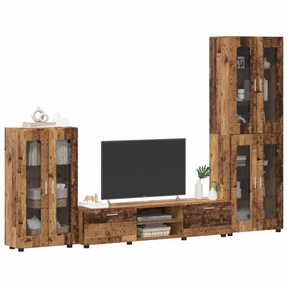 vidaXL TV Cabinet Set FLORIN 3 pcs Old Wood Engineered Wood 3