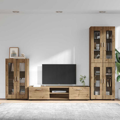 vidaXL TV Cabinet Set FLORIN 3 pcs Artisan Oak Engineered Wood 4