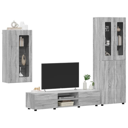 vidaXL TV Cabinet Set FLORIN 3 pcs Grey Sonoma Engineered Wood 3