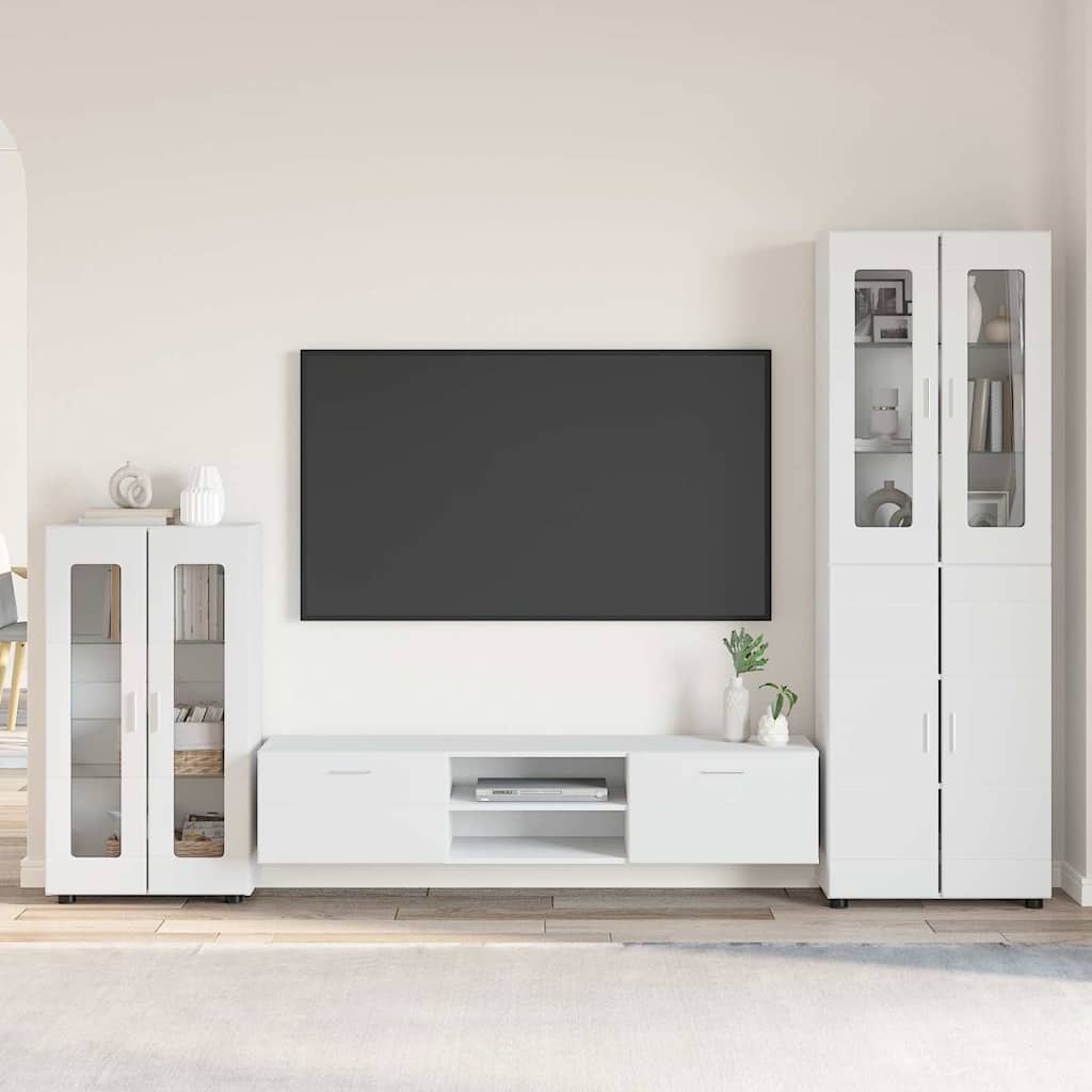 vidaXL TV Cabinet Set FLORIN 3 pcs 150 x 39 x 30 cm White