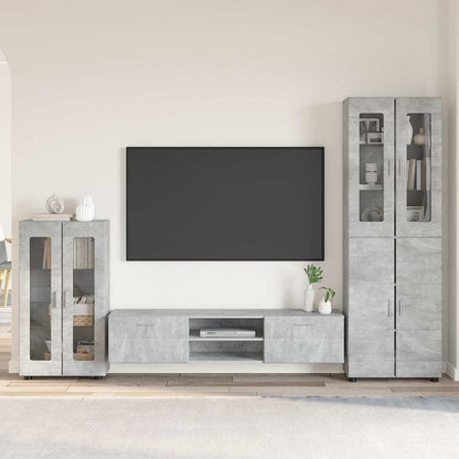 vidaXL TV Cabinet Set FLORIN 3 pcs Concrete Grey Engineered Wood 1