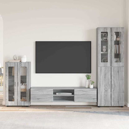 vidaXL TV Cabinet Set FLORIN 3 pcs Grey Sonoma Engineered Wood 1