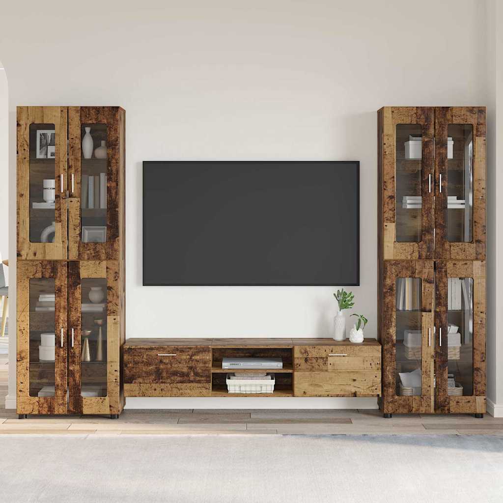 vidaXL TV Cabinet Set FLORIN 3 pcs 150 x 39 x 30 cm Old Wood