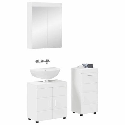 vidaXL Bathroom Furniture Set TULUM 3 pcs White 60 x 34 x 63 cm 2