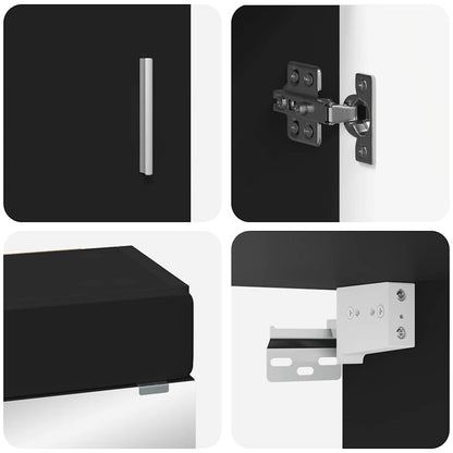 vidaXL Bathroom Furniture Set TULUM 3 pcs Black 60 x 34 x 63 cm 4
