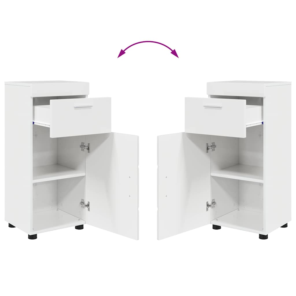 vidaXL Bathroom Furniture Set TULUM 3 pcs High Gloss White 6