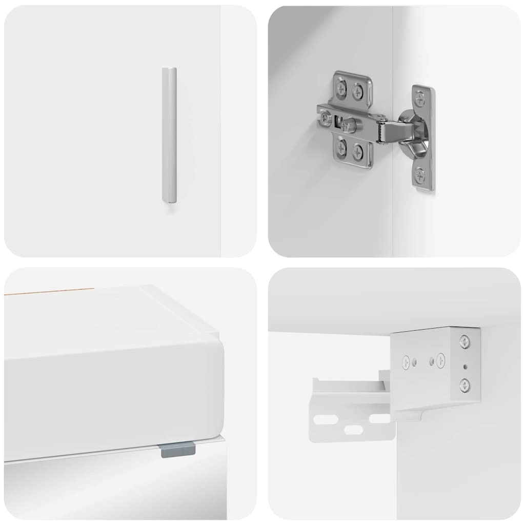 vidaXL Bathroom Furniture Set TULUM 3 pcs White 60 x 34 x 63 cm 4