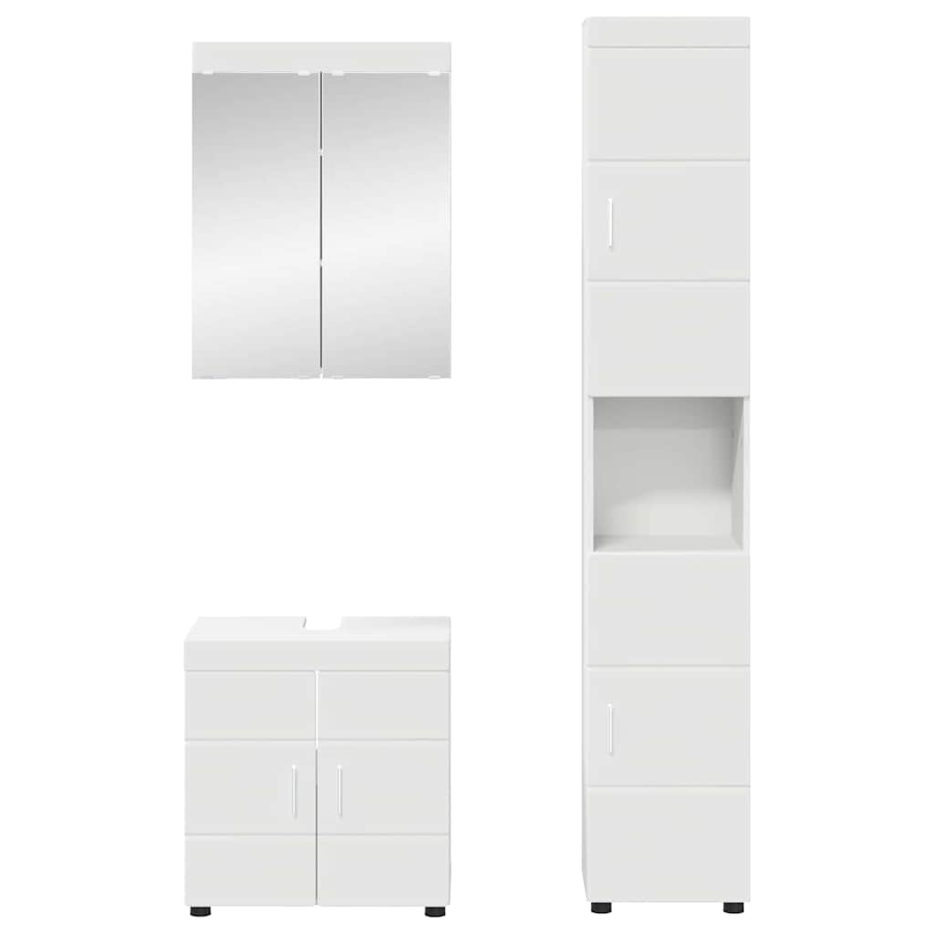 vidaXL Bathroom Furniture Set TULUM 3 pcs White 60 x 34 x 63 cm 3