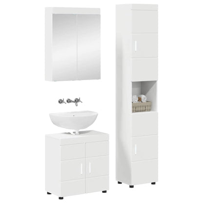 vidaXL Bathroom Furniture Set TULUM 3 pcs White 60 x 34 x 63 cm 2