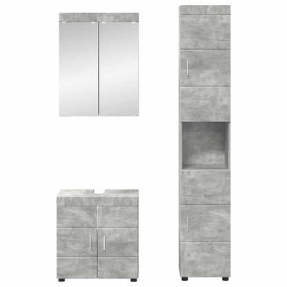 vidaXL Bathroom Furniture Set TULUM 3 pcs Concrete Grey 3