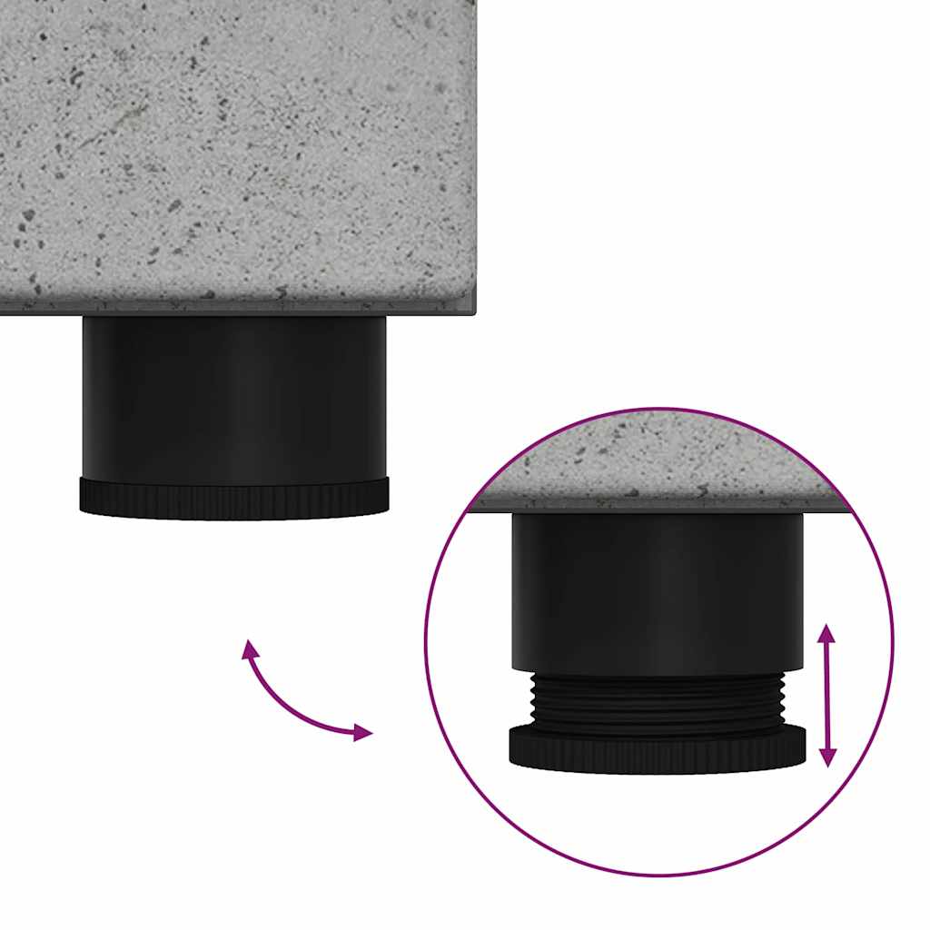 vidaXL Bathroom Furniture Set TULUM 3 pcs Concrete Grey 5