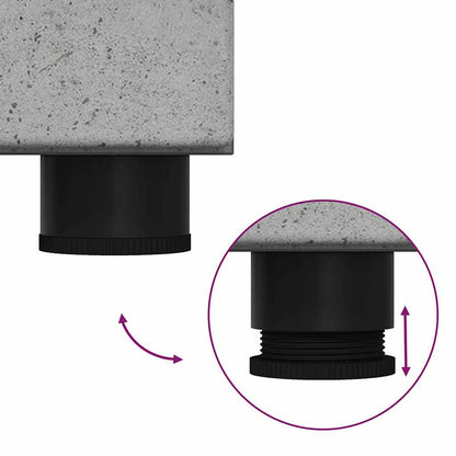 vidaXL Bathroom Furniture Set TULUM 3 pcs Concrete Grey 5