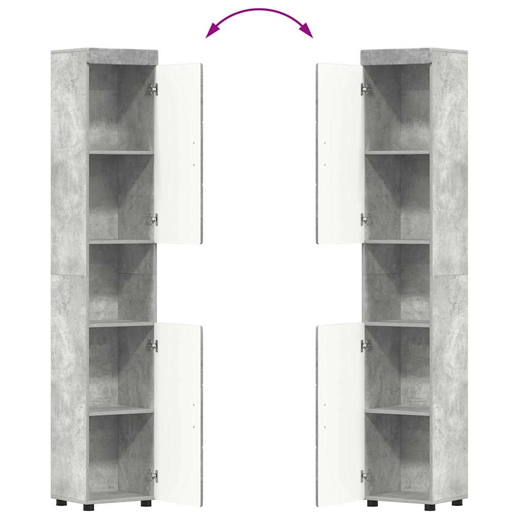 vidaXL Bathroom Furniture Set TULUM 3 pcs Concrete Grey 6