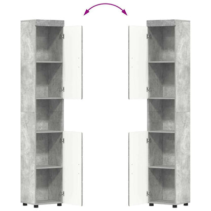 vidaXL Bathroom Furniture Set TULUM 3 pcs Concrete Grey 6