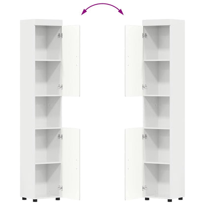vidaXL Bathroom Furniture Set TULUM 3 pcs High Gloss White 6