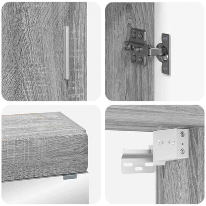 vidaXL Bathroom Furniture Set TULUM 3 pcs Grey Sonoma 60 x 34 x 63 cm 4