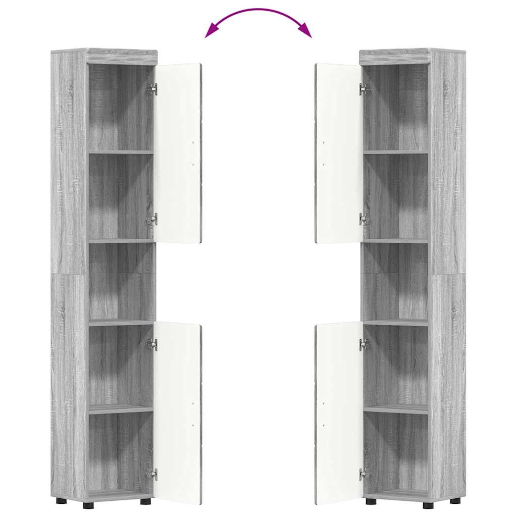 vidaXL Bathroom Furniture Set TULUM 3 pcs Grey Sonoma 60 x 34 x 63 cm 6