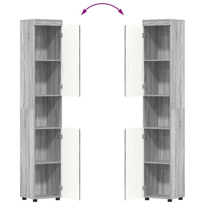 vidaXL Bathroom Furniture Set TULUM 3 pcs Grey Sonoma 60 x 34 x 63 cm 6