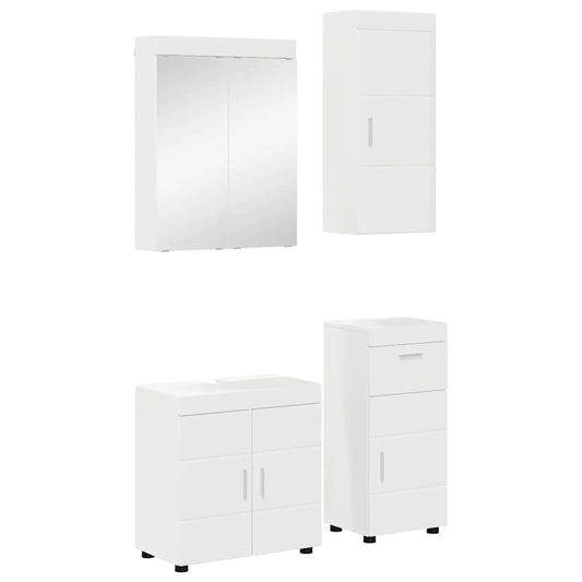 vidaXL Bathroom Furniture Set TULUM 4 pcs White 60 x 34 x 63 cm 1