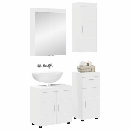 vidaXL Bathroom Furniture Set TULUM 4 pcs White 60 x 34 x 63 cm 2