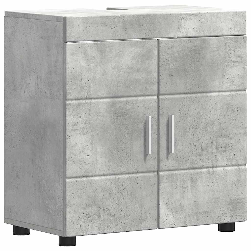 vidaXL Bathroom Furniture Set TULUM 4 pcs Concrete Grey 4