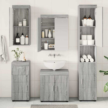 vidaXL Bathroom Furniture Set TULUM 5 pcs Grey Sonoma 60 x 34 x 63 cm 4