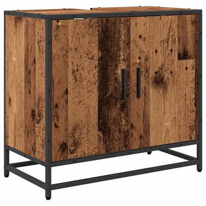 vidaXL Bathroom Furniture Set 3 pcs Old Wood Engineered Wood 5