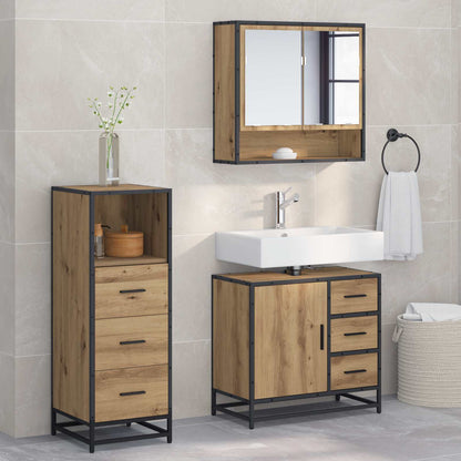 Bathroom Furniture Set 3 pcs Engineered Wood Artisan oak