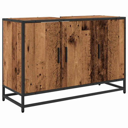 vidaXL Bathroom Furniture Set 3 pcs Old Wood Engineered Wood 6