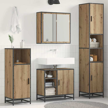 vidaXL Bathroom Furniture Set 3 pcs Artisan Oak Engineered Wood 1
