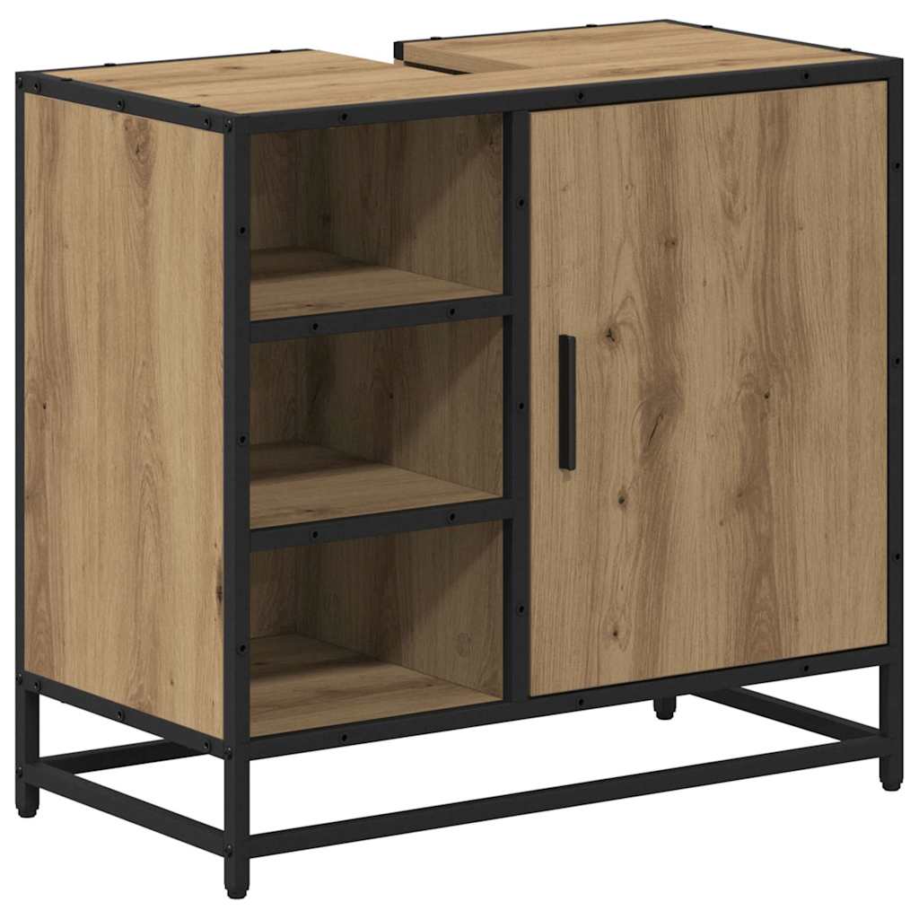 vidaXL Bathroom Furniture Set 3 pcs Artisan Oak Engineered Wood 5