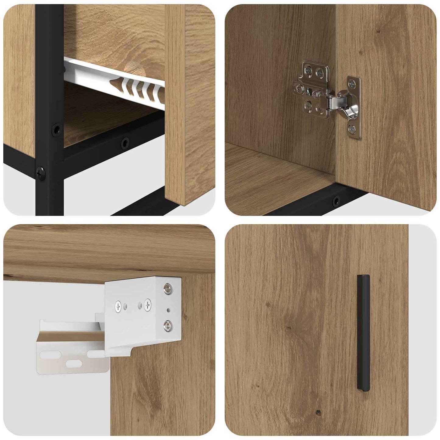 vidaXL Bathroom Furniture Set 3 pcs Artisan Oak Engineered Wood 5