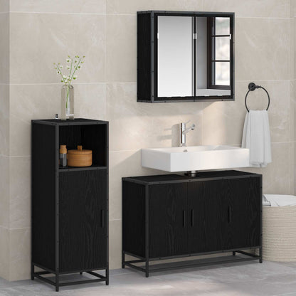 vidaXL 3 Piece Bathroom Furniture Set Engineered Wood