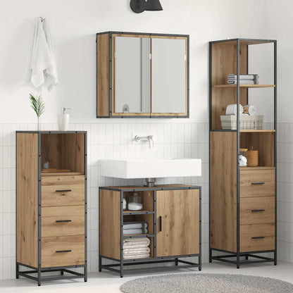 vidaXL Bathroom Furniture Set 4 pcs Engineered Wood