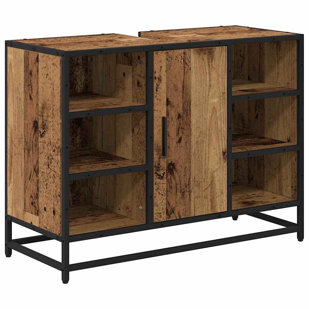 vidaXL Bathroom Furniture Set 3 pcs Old Wood Engineered Wood 5