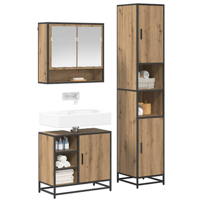 vidaXL Bathroom Furniture Set 3 pcs Artisan Oak Engineered Wood 3