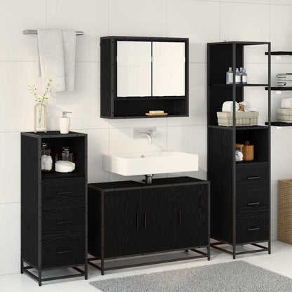 vidaXL Bathroom Furniture Set 3 pcs Old Wood Engineered Wood 4