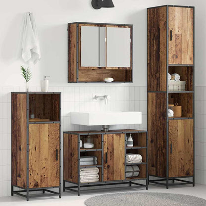 vidaXL Bathroom Furniture Set 3 pcs Old Wood Engineered Wood 1