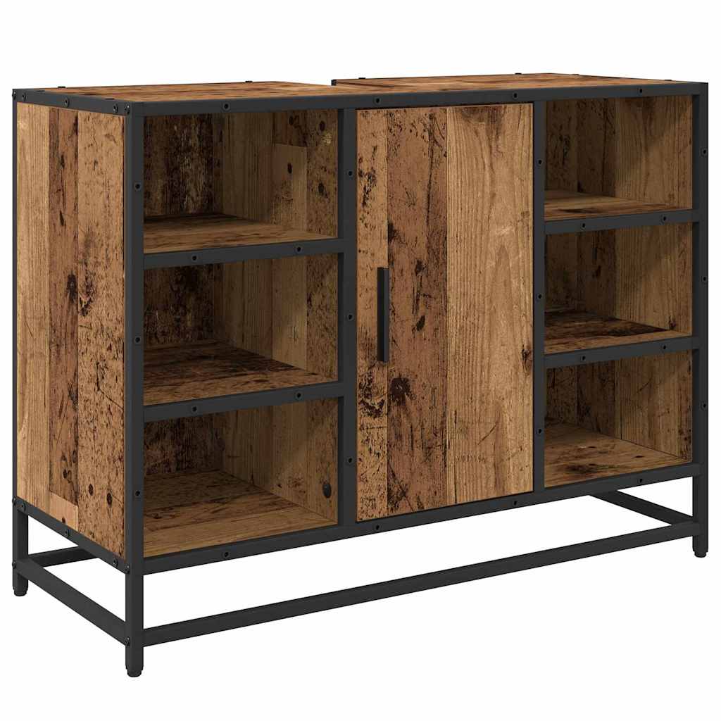 vidaXL Bathroom Furniture Set 3 pcs Old Wood Engineered Wood 5