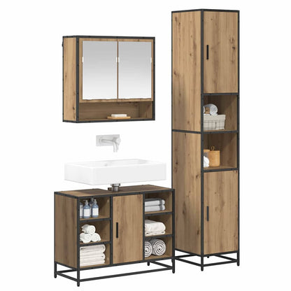 Bathroom Furniture Set 3 pcs 35 x 37.5 x 188.5 cm Artisan oak