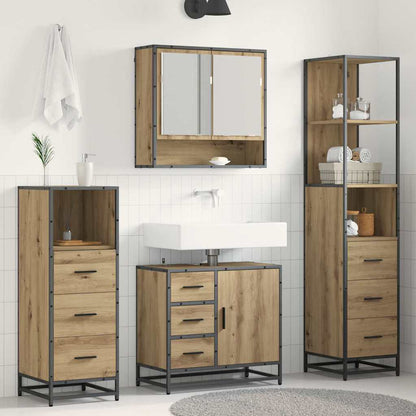 vidaXL Bathroom Furniture Set 4 pcs Engineered Wood